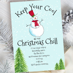 Winter Snowman Party Invitation