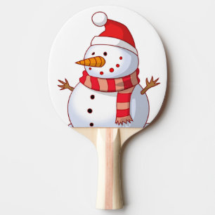 WINTER SNOWMAN PING PONG PADDLE