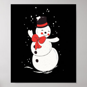 Winter Snowman Poster