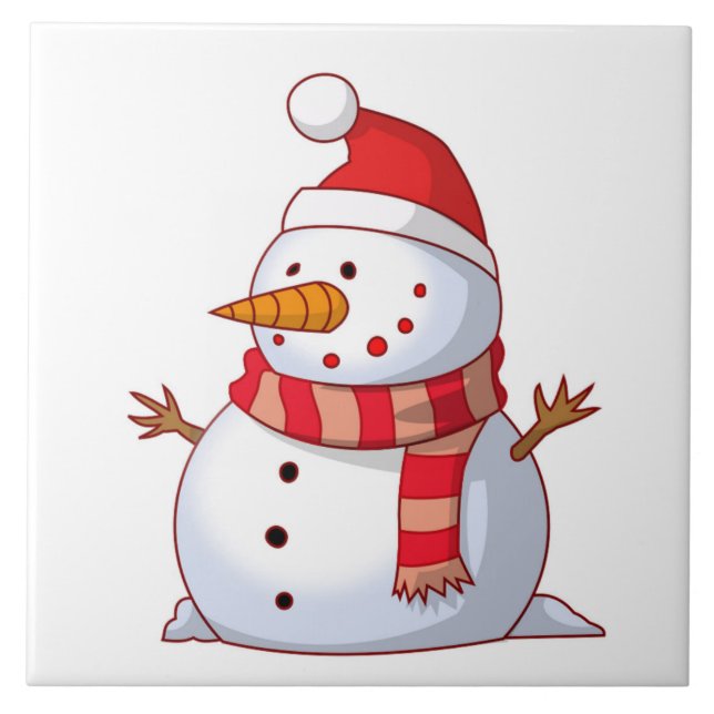 WINTER SNOWMAN TILE (Front)
