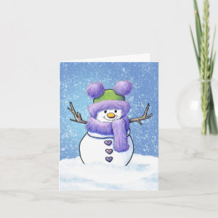 Winter Snowperson Christmas Card
