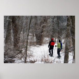 Winter Snowshoeing Poster