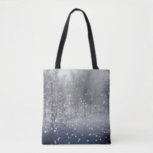 Winter Snowy Forest Tote Bag