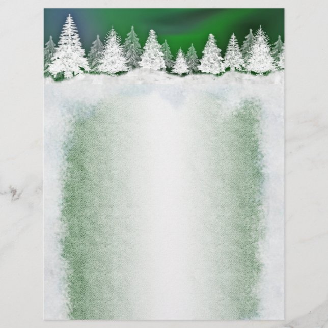 Winter snowy holiday template letterheads (Front)