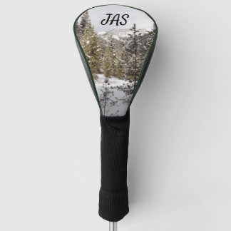 Winter Snowy Mountain Scene in Montana Golf Head Cover