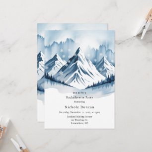 Winter Snowy Pine Wreath Bachelorette Party Invitation