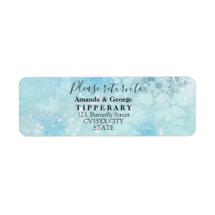 Winter Snowy Return address label