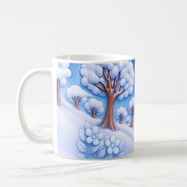 Winter Snowy Tree Coffee Mug (Left)