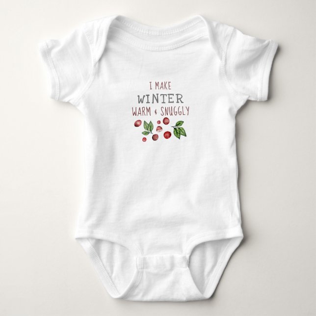 Winter Snuggly Baby Bodysuit (Front)