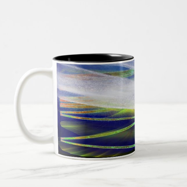 Winter Solstice "Arctic Light" Yule coffee mug (Left)