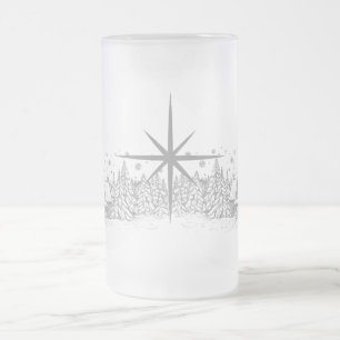 Winter Solstice Blessing Frosted Glass Beer Mug