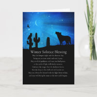 Winter Solstice Blessing Southwestern Coyote Owl