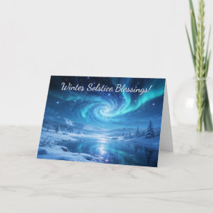 Winter Solstice Blessing Yule Night Sky Beautiful Card