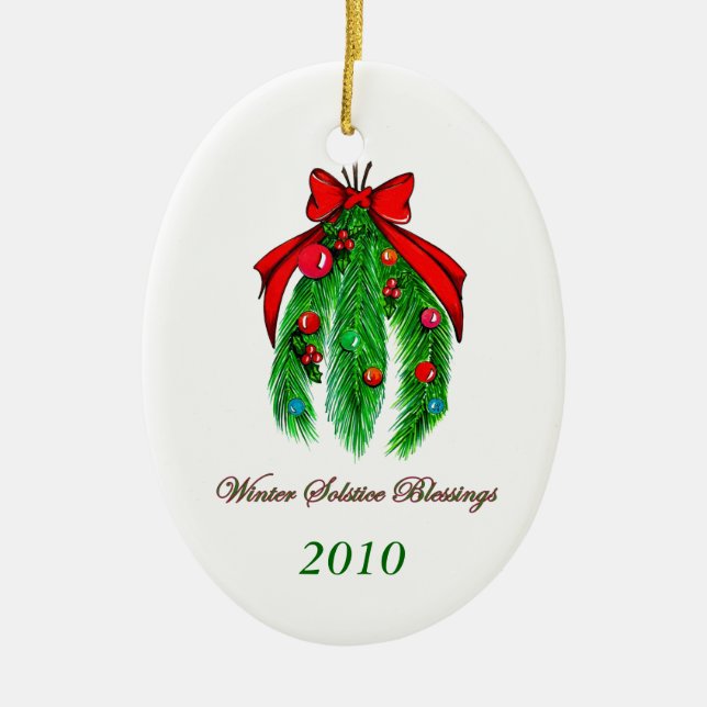 Winter Solstice Blessings Ornament (Front)