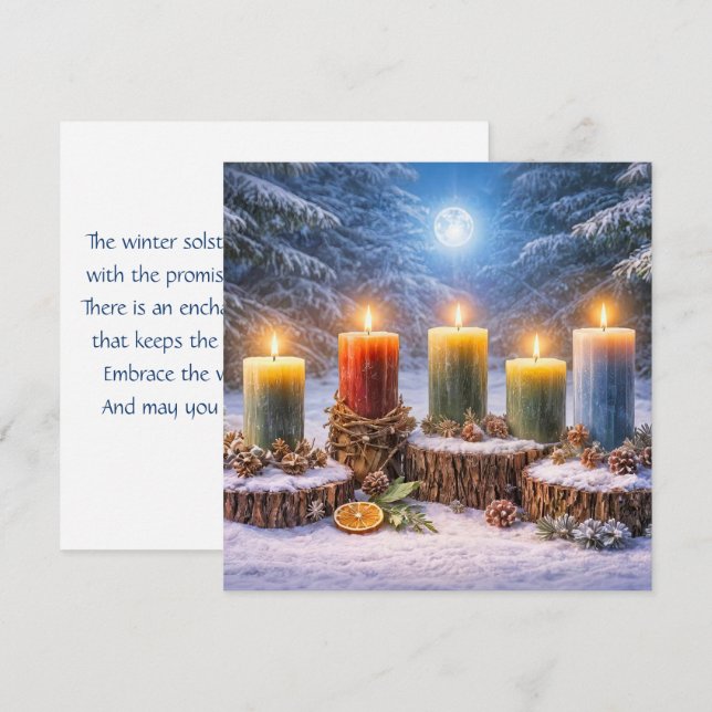 Winter Solstice Card with Spirtual Poem (Front/Back)