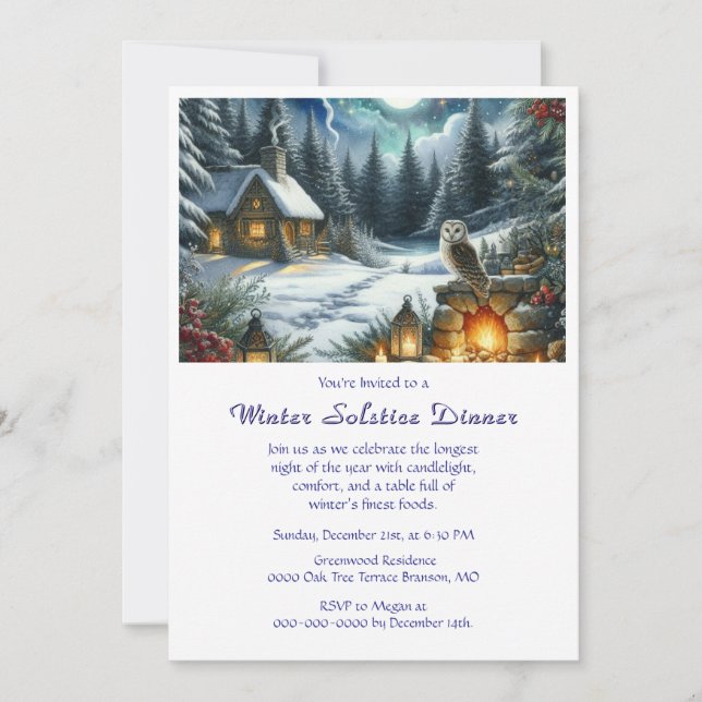  Winter Solstice Dinner Invitation (Front)