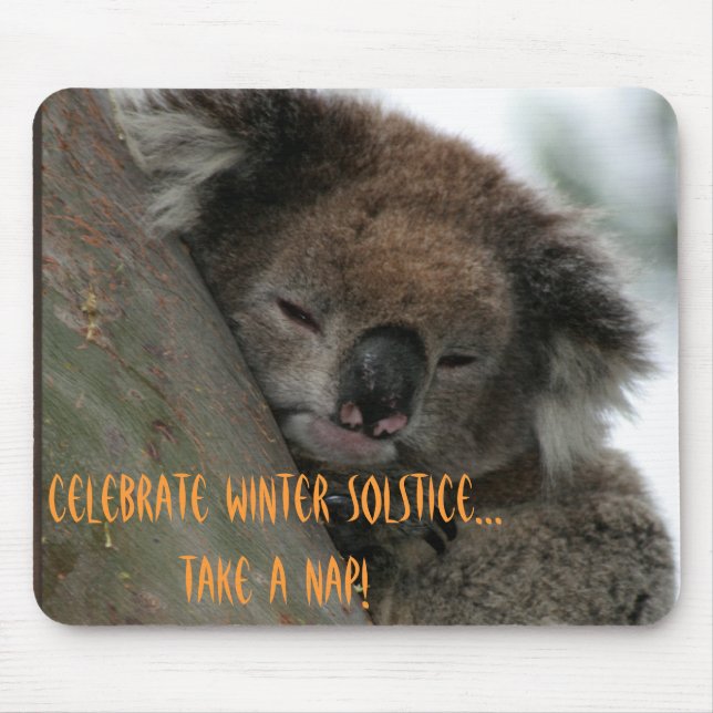 Winter Solstice Koala Mouse Mat (Front)