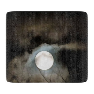 Winter Solstice Moon Celestial Art Cutting Board