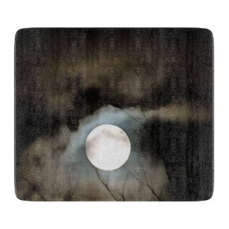 Winter Solstice Moon Celestial Art Cutting Board