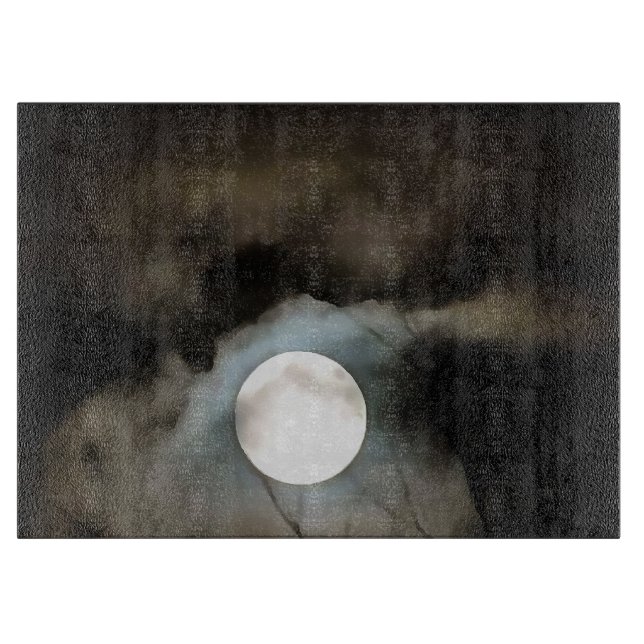 Winter Solstice Moon Celestial Art Cutting Board (Front)