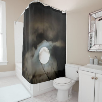 Winter Solstice Moon Celestial Art Shower Curtain