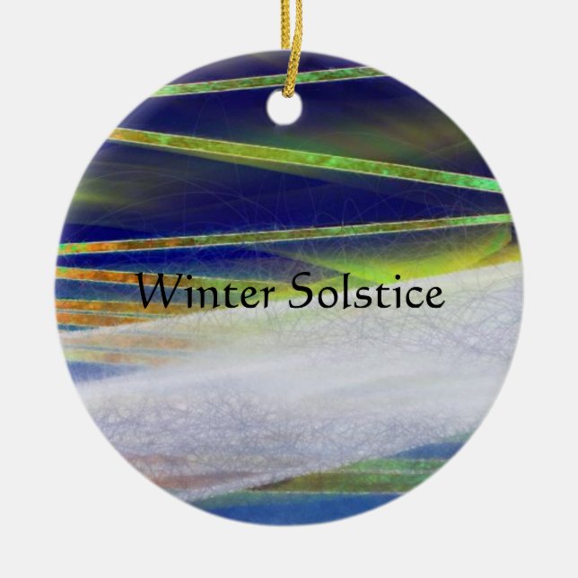Winter Solstice ornament arctic light yule (Front)