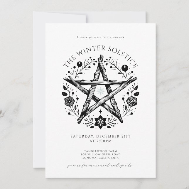 Winter Solstice Party Invitation (Front)