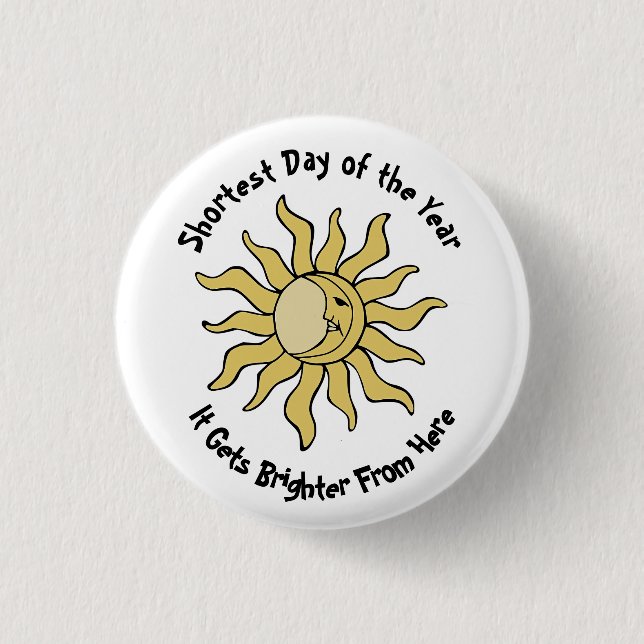 Winter Solstice Poem 3 Cm Round Badge (Front)