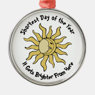 Winter Solstice Poem Metal Tree Decoration