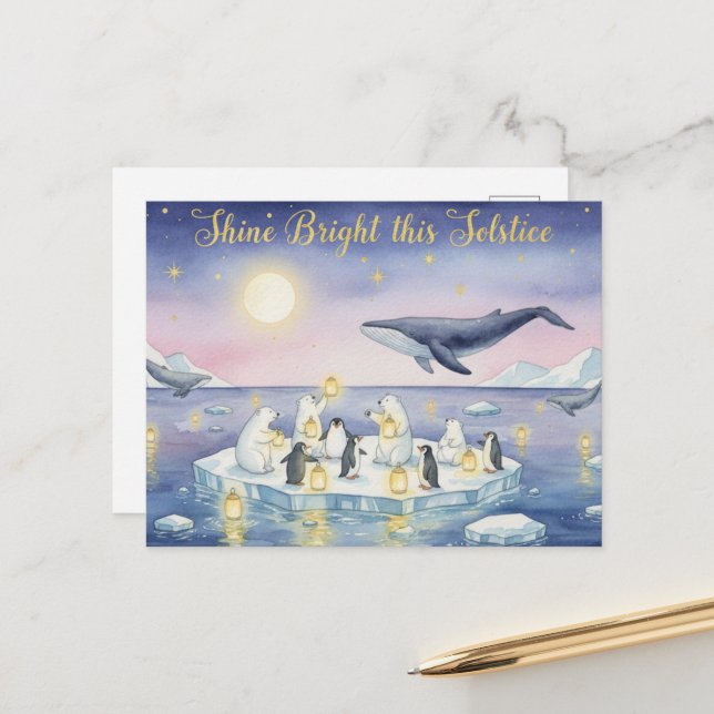 Winter Solstice Postcard (Front/Back In Situ)