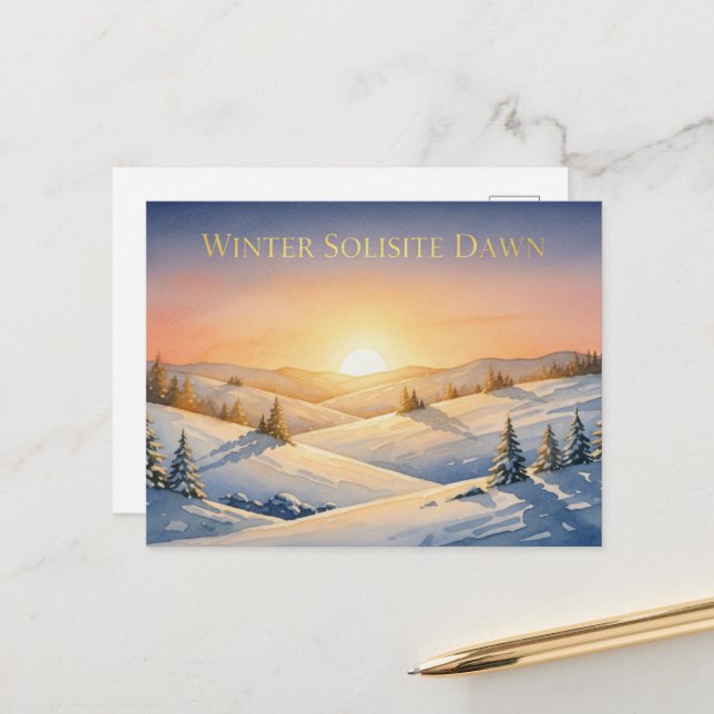 Winter Solstice Postcard (Front/Back In Situ)