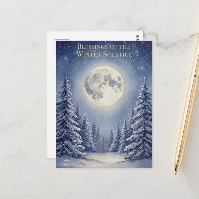 Winter Solstice Postcard (Front/Back In Situ)