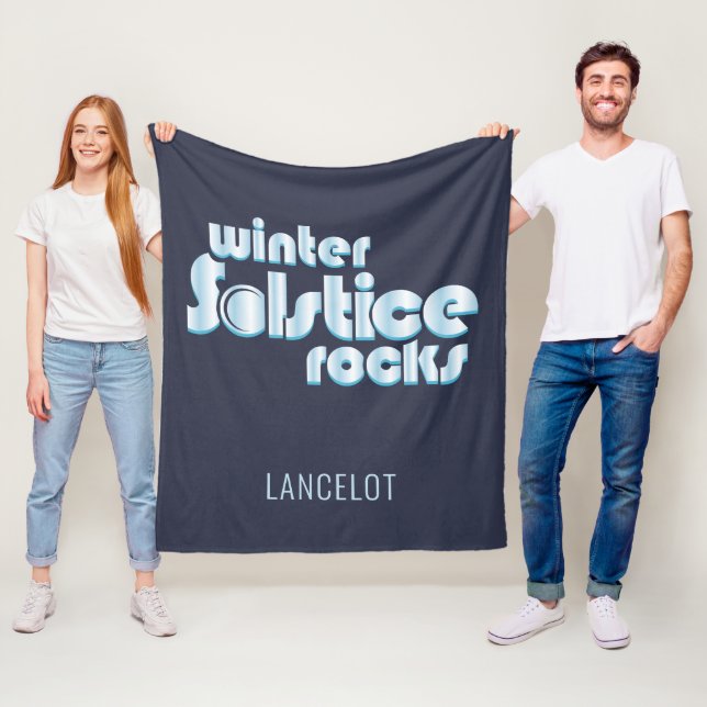 Winter Solstice Rocks Midwinter Novelty Fleece Blanket (In Situ)