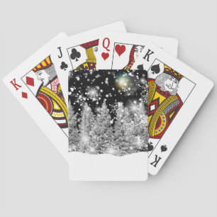 Winter Solstice Snowfall Playing Cards
