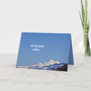 Winter Solstice! Snowy Mountain Winter Scene Card