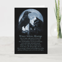 Winter Solstice Spiritual Poem Raven Cats Moon