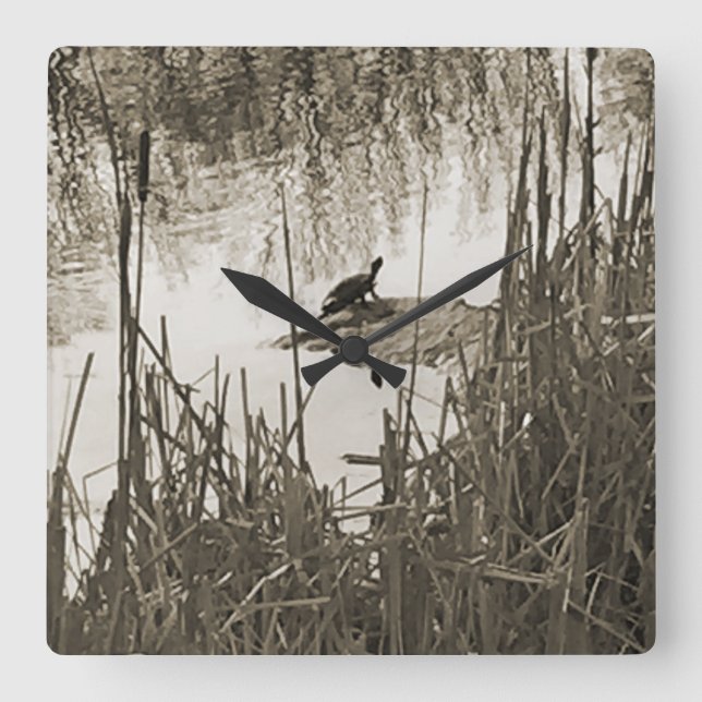 Winter Solstice Square Wall Clock (Front)