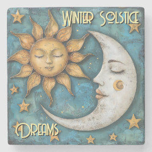 Winter Solstice Stone Coaster