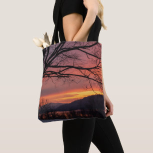 Winter Solstice Sunset Tote Bag