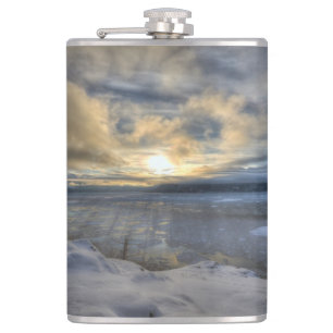 Winter Solstice Turnagain Arm Hip Flask