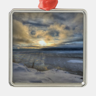 Winter Solstice Turnagain Arm Metal Tree Decoration