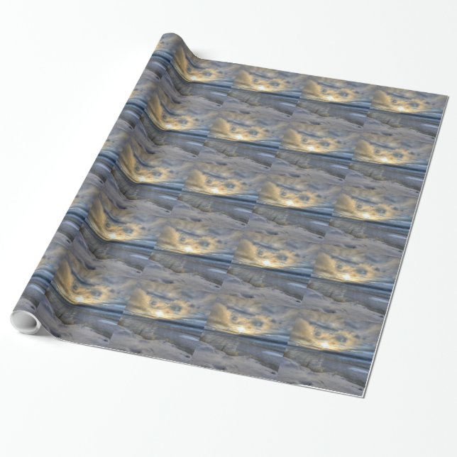 Winter Solstice Turnagain Arm Wrapping Paper (Unrolled)