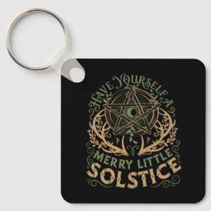 Winter Solstice Yule Christmas Holiday  Key Ring