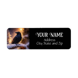 Winter Solstice Yule Raven Return Address