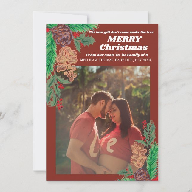 Winter Soon to be parents pregnancy announcement (Front)