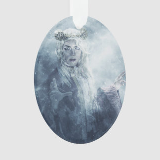 Winter Sorceress Fantasy Snow Queen Witch Ornament