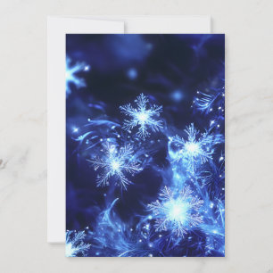 Winter Sparkle Blue Snowflakes Announcement