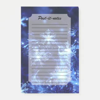 Winter Sparkle Blue Snowflakes Post-it Notes