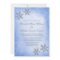 Winter Sparkle Snowflakes Blue Wedding Invitations