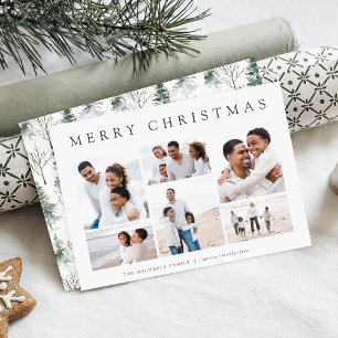 Winter Splendor   Holiday Photo Collage Card